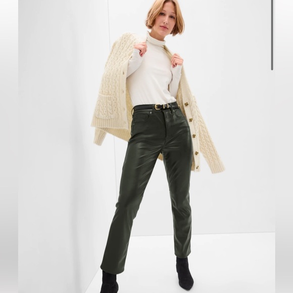 Gap Faux Leather Pants - Vintage Slim High Rise - Picture 1 of 8